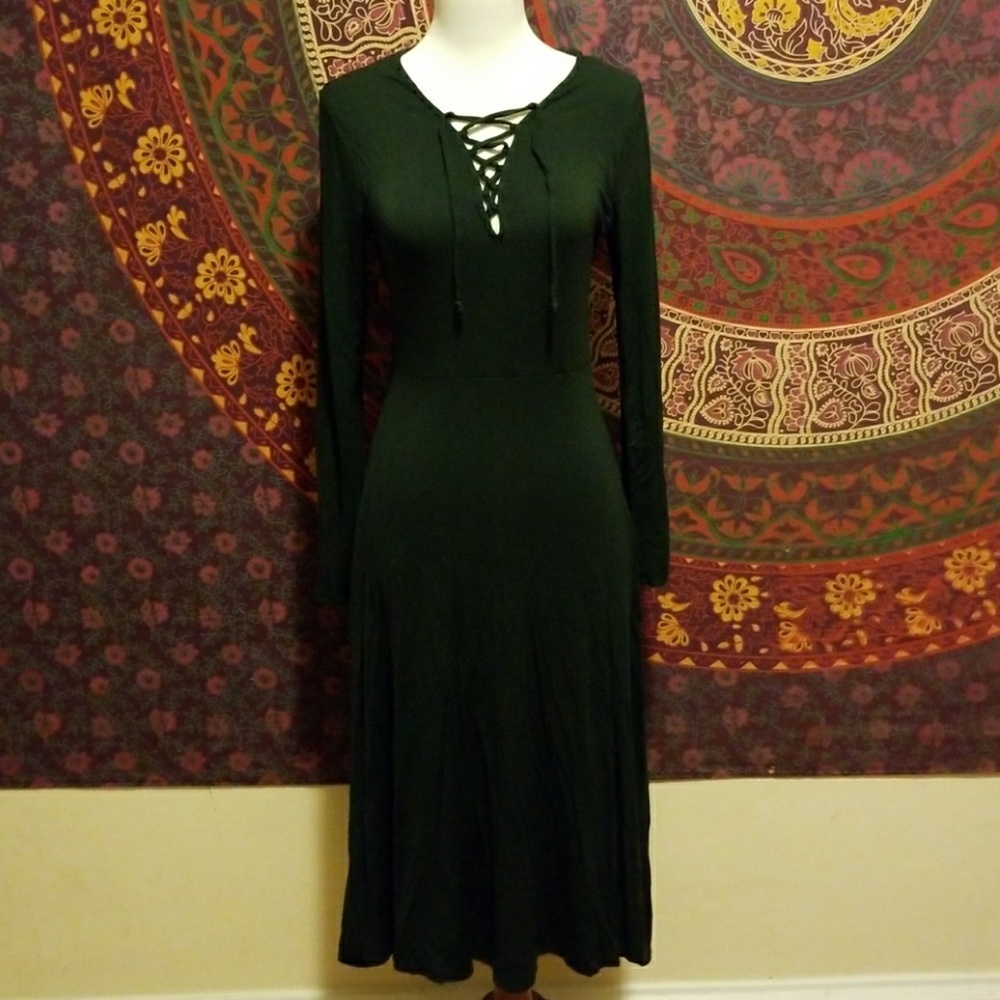 NWOT forest green casual dress